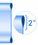 2" Pole Pocket Top & Bottom